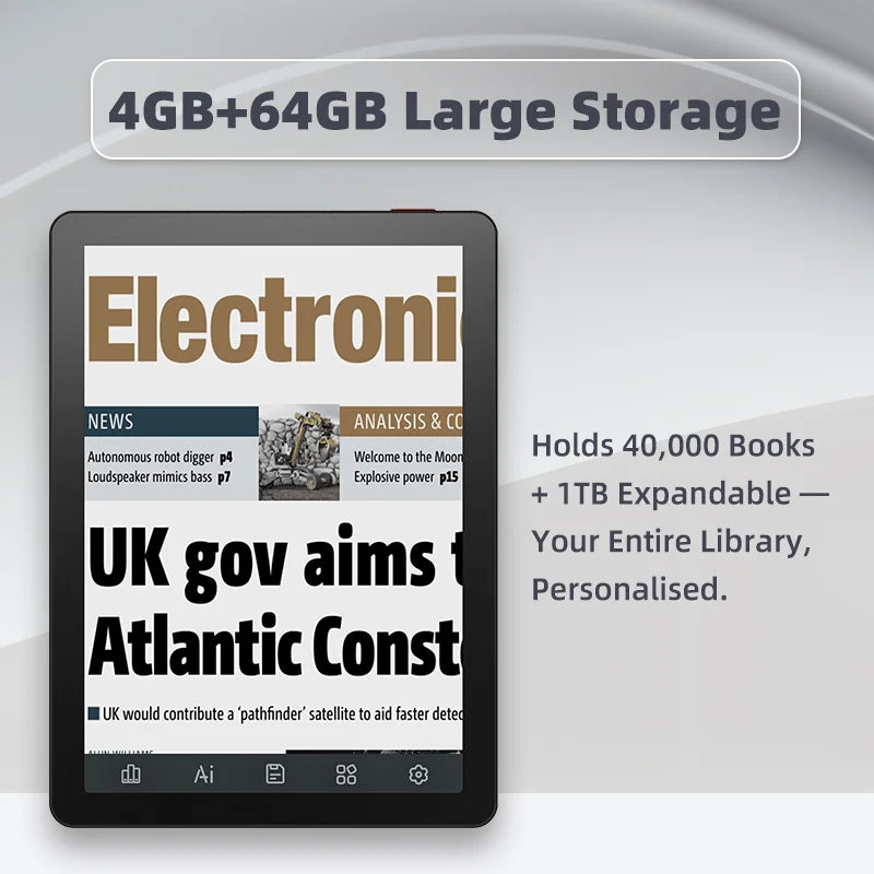 Bigme B6 Ereader Android 14 With Google Play Front Light