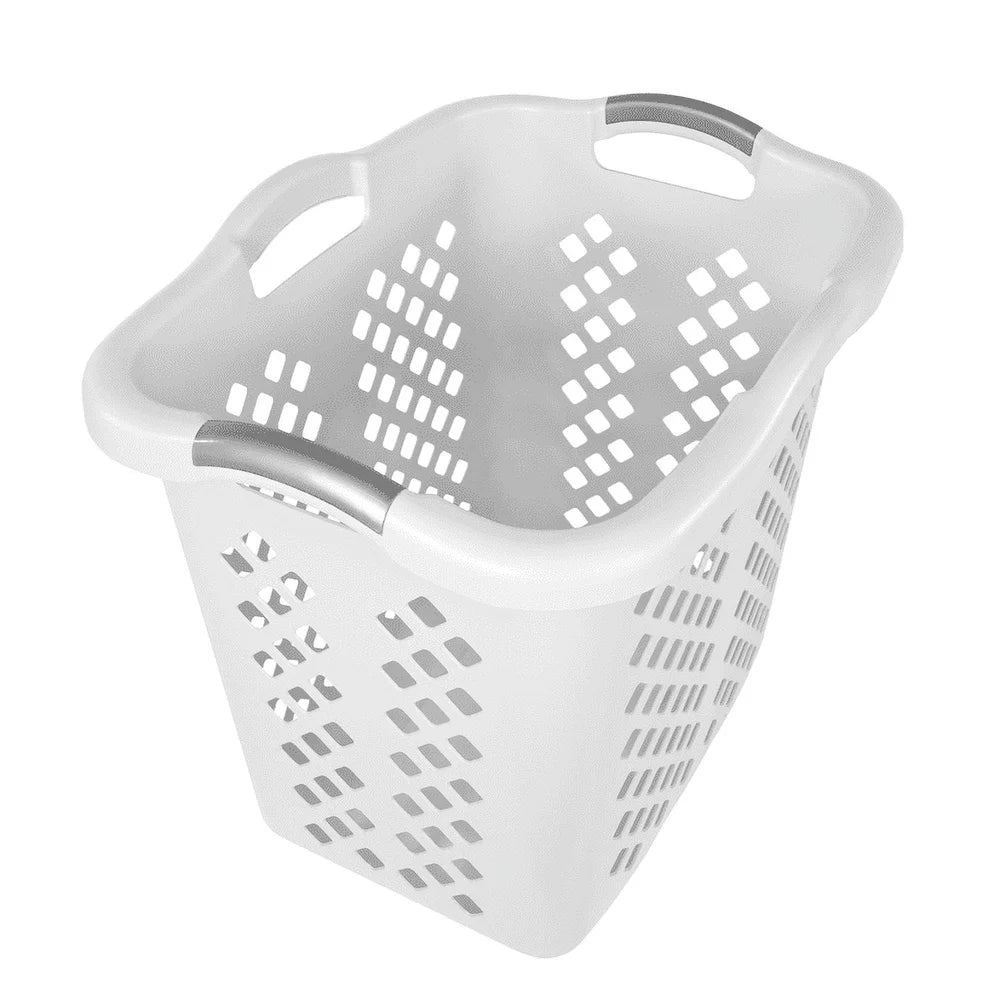 2 Bushel Plastic Laundry Basket Hamper with 4 Handles Breathable Ventilation Durable Versatile Laundry Toys Sports Equipment