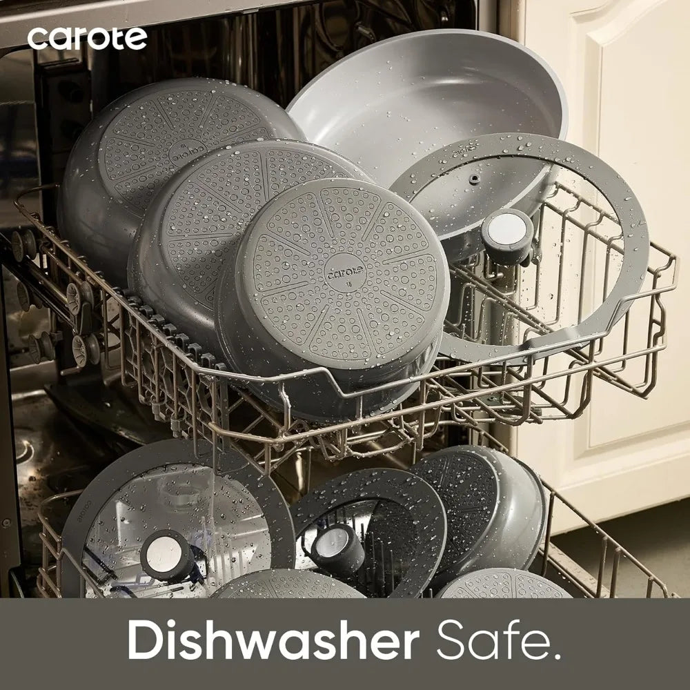 Iosn Ceramic Cookware Set Nonstick Pots Pans Dishwasher Safe