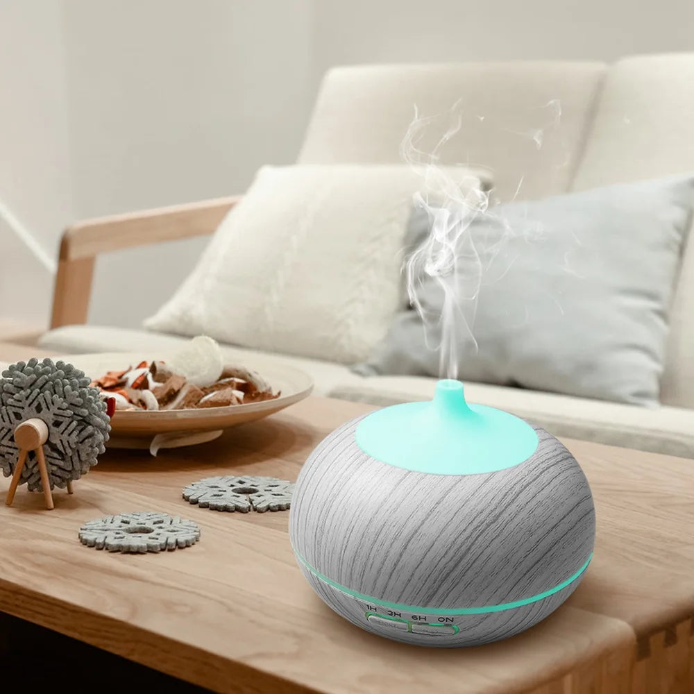 Essential Oil Air Humidifiers for home 500ml with colorful lights Household appliances air purifier aromatherapy machine