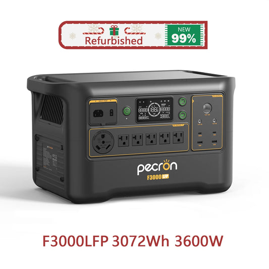 Refurbished-Pecron Portable Power Station F3000LFP 3072Wh Solar Generator 3600W LiFePO4 Battery Home Backup For Home Camping RV
