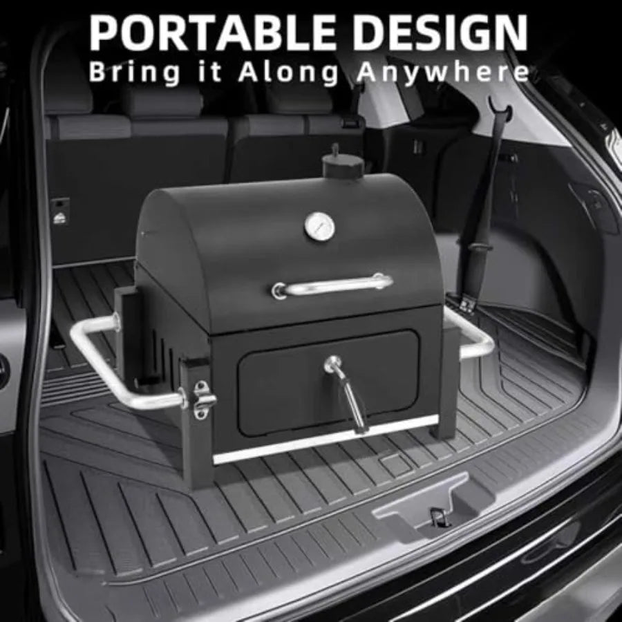 Portable Charcoal Grill Tabletop Outdoor Barbecue Smoker Small BBQ Grill for Outdoor Cooking Backyard Camping Picnics Beach by