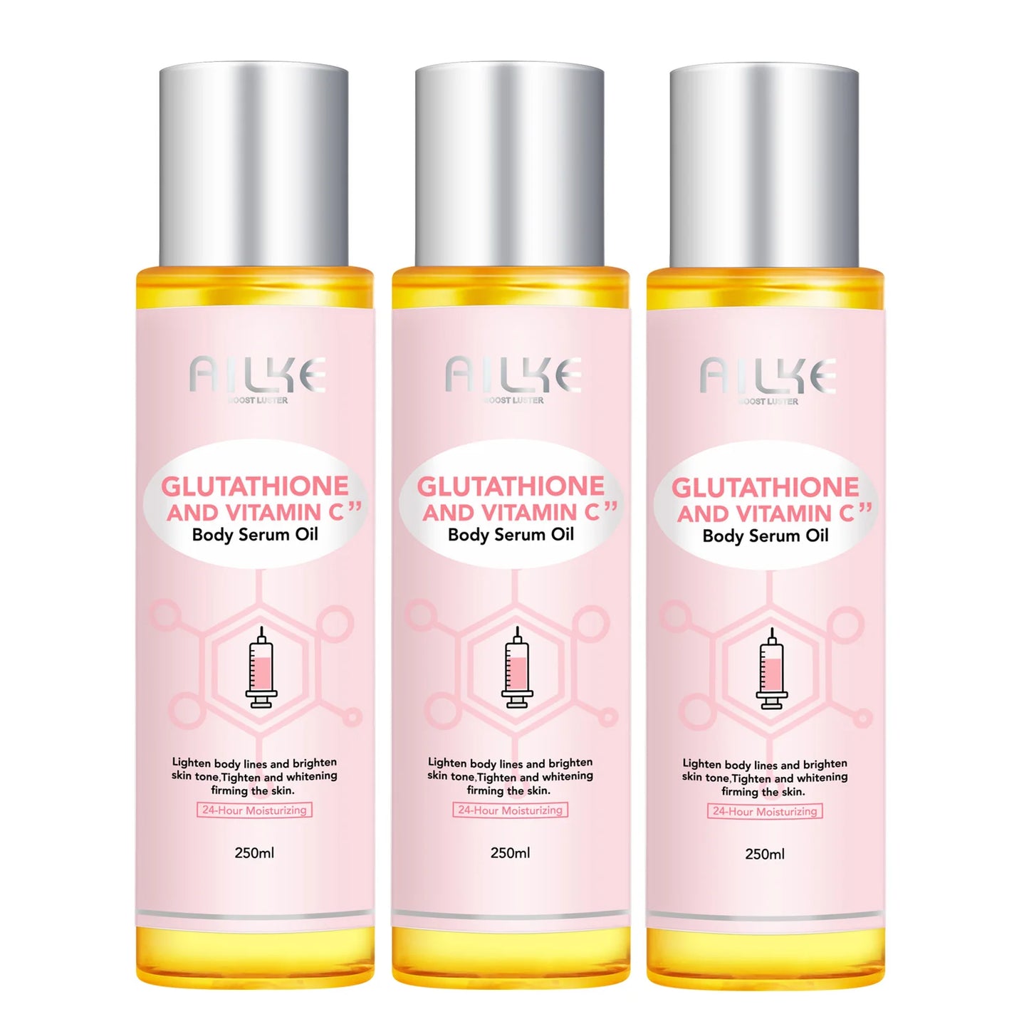 AILKE Vitamin C Moisturizing and Whitening Massage Essential Oil, Smooth Skin, Reduce Dark Spots, For All Skin Types, 250ml