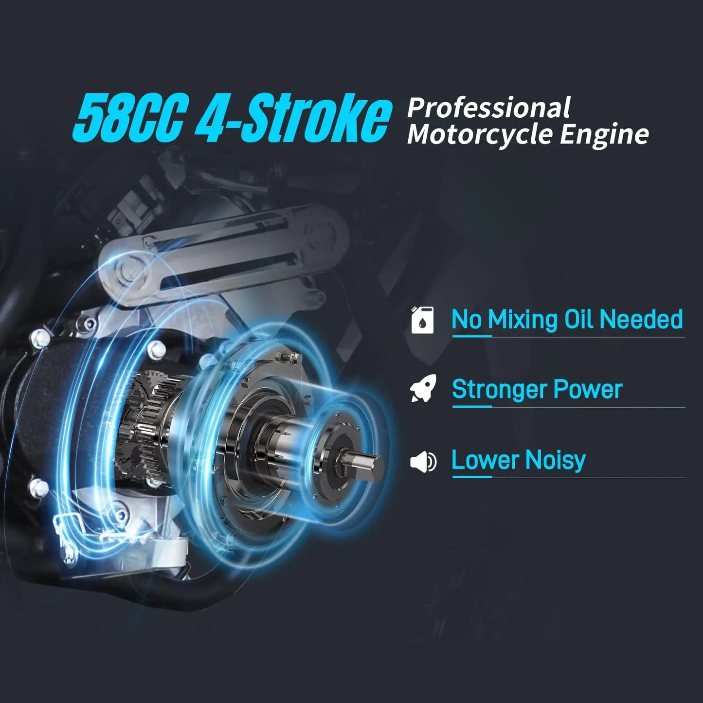 58cc Dirt Bike for Kids 4-Stroke Gas Powered Mini Pit Bike Off Road Motorcycle Gift for Children Motorcycle Dirt Bike