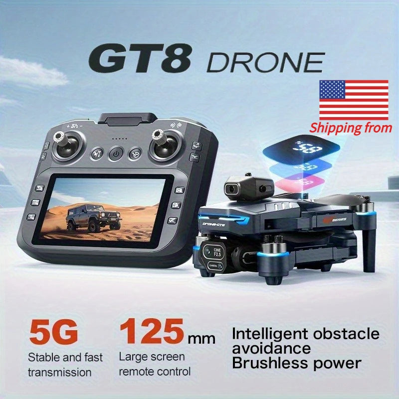 2026 GT8 Drone GPS 8K Professional 8K HD 360° Dual Cameras 5G WIFI Brushless Motors Obstacle Avoidance Foldable Quadcopter Toys