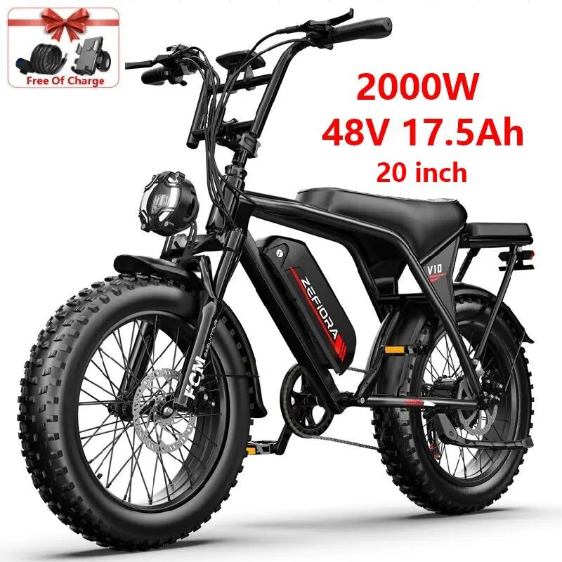 New 2000w Men\'s Electric Mountain Bike,20 26 Inch 30-50mph 30-60mile 48v 15a 17.5a 20a,for Two Wheel Electric Bicycle