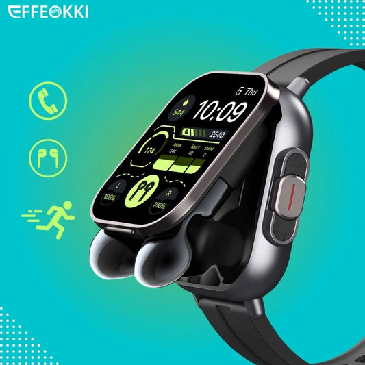 D8 2in1 Smartwatch With Headphones NFC Sleep Monitor