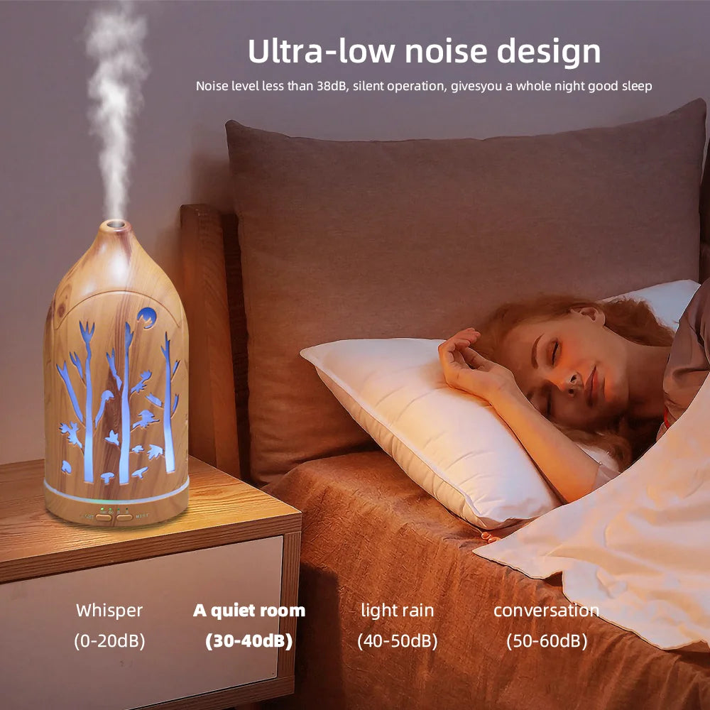 Miflame Aromatherapy Essential Oil Diffuser With 7 LED Night Light Humidifier For Sleep And Relaxation