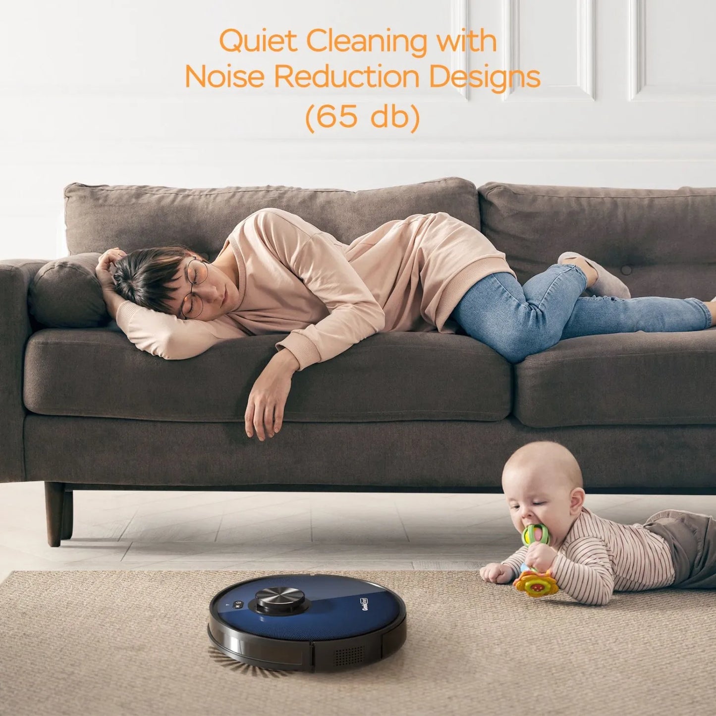 Geek Smart L7 Robot Vacuum Cleaner And Mop; LDS Navigation; Wi-Fi Connected APP; Selective Room Cleaning; MAX 2700 PA Suction; I