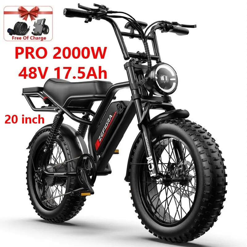 New 2000w Men\'s Electric Mountain Bike,20 26 Inch 30-50mph 30-60mile 48v 15a 17.5a 20a,for Two Wheel Electric Bicycle