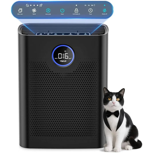 Air Purifiers for Home Large Room up to 3000 ft H14 True HEPA Air Purifier with PM 2.5 Display Air Quality Sensor for Bedroom D