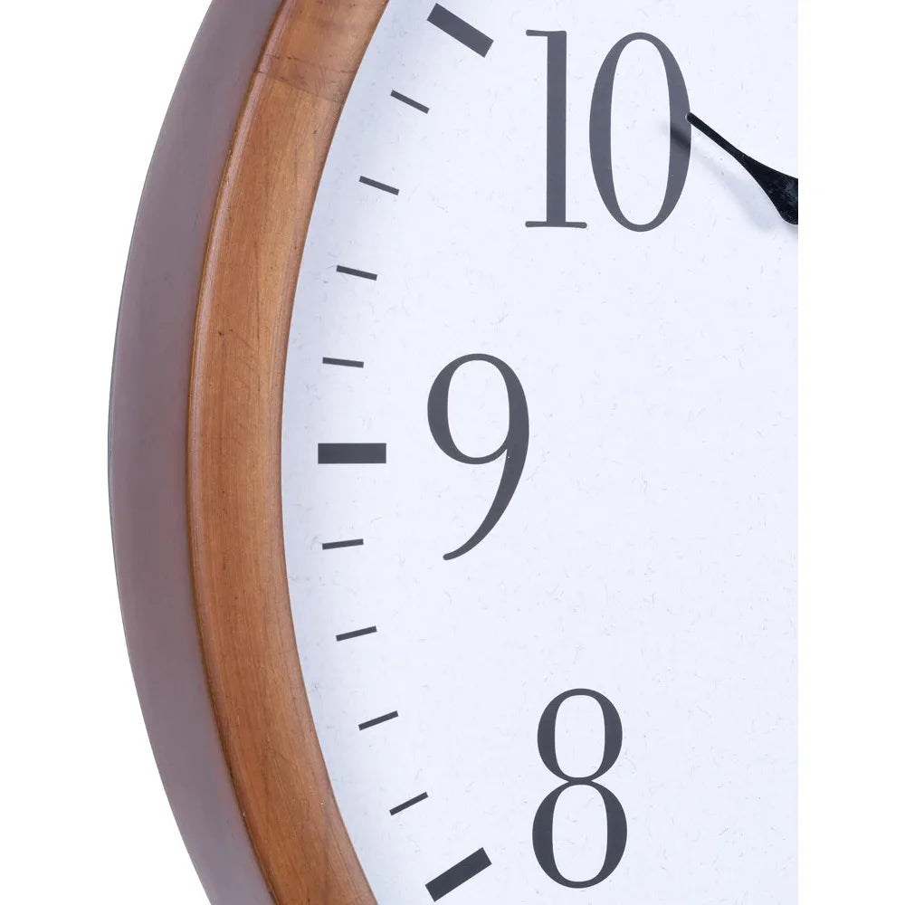 Atomic Analog Wall Clock With Auto Time Sync And Four US Time Zones For Home Office Decor