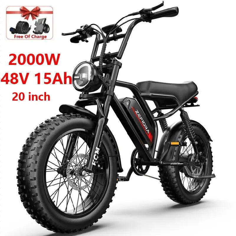 New 2000w Men\'s Electric Mountain Bike,20 26 Inch 30-50mph 30-60mile 48v 15a 17.5a 20a,for Two Wheel Electric Bicycle