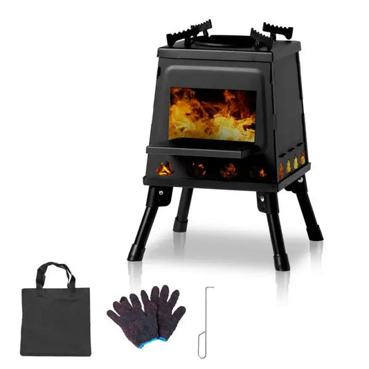 Wood Burning Camping Stove | Multi-Function Portable Outdoor Cooking Stove | No Propane Needed | Fuel Efficient for Hunting, Fis