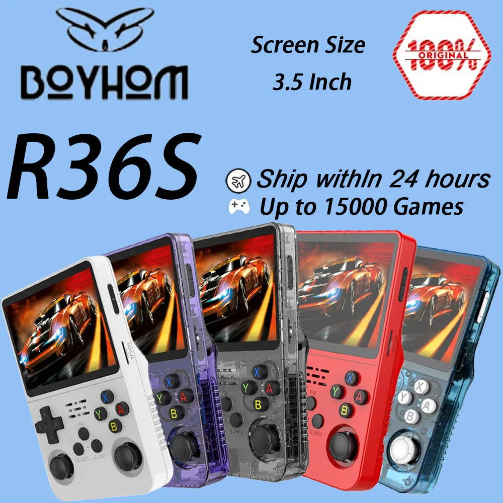 ARKOS R36S Retro Handheld Game Console Linux System 3.5Inch IPS Screen Portable Pocket Video Player 64G/128G/256G Games Kid Gift