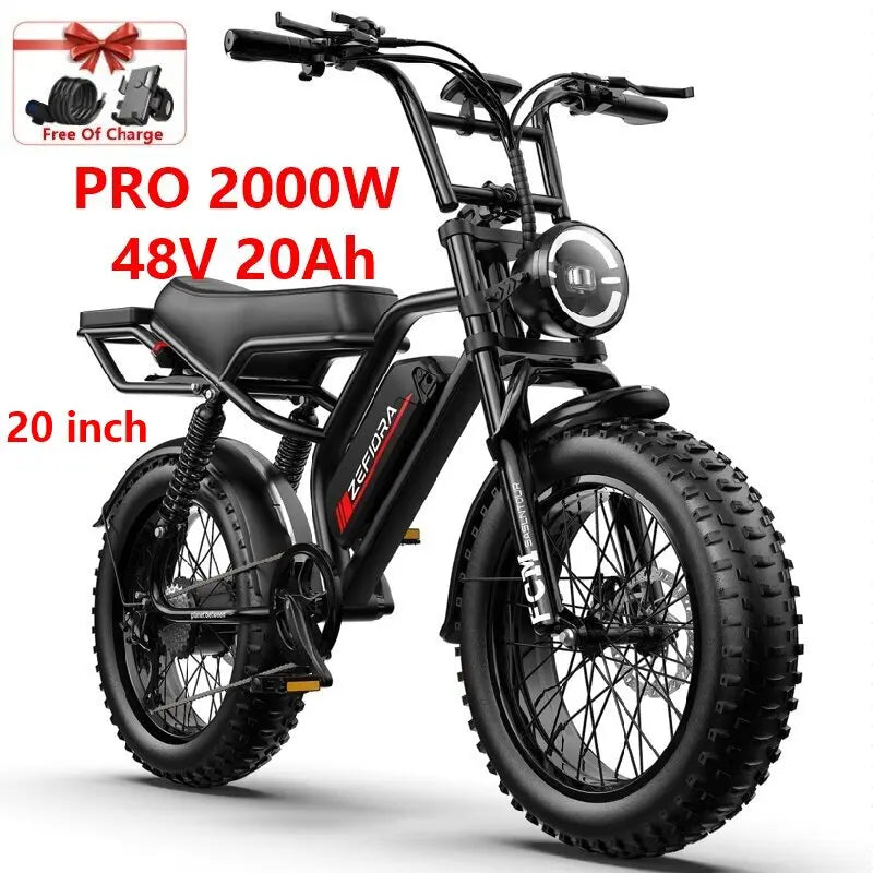 New 2000w Men\'s Electric Mountain Bike,20 26 Inch 30-50mph 30-60mile 48v 15a 17.5a 20a,for Two Wheel Electric Bicycle