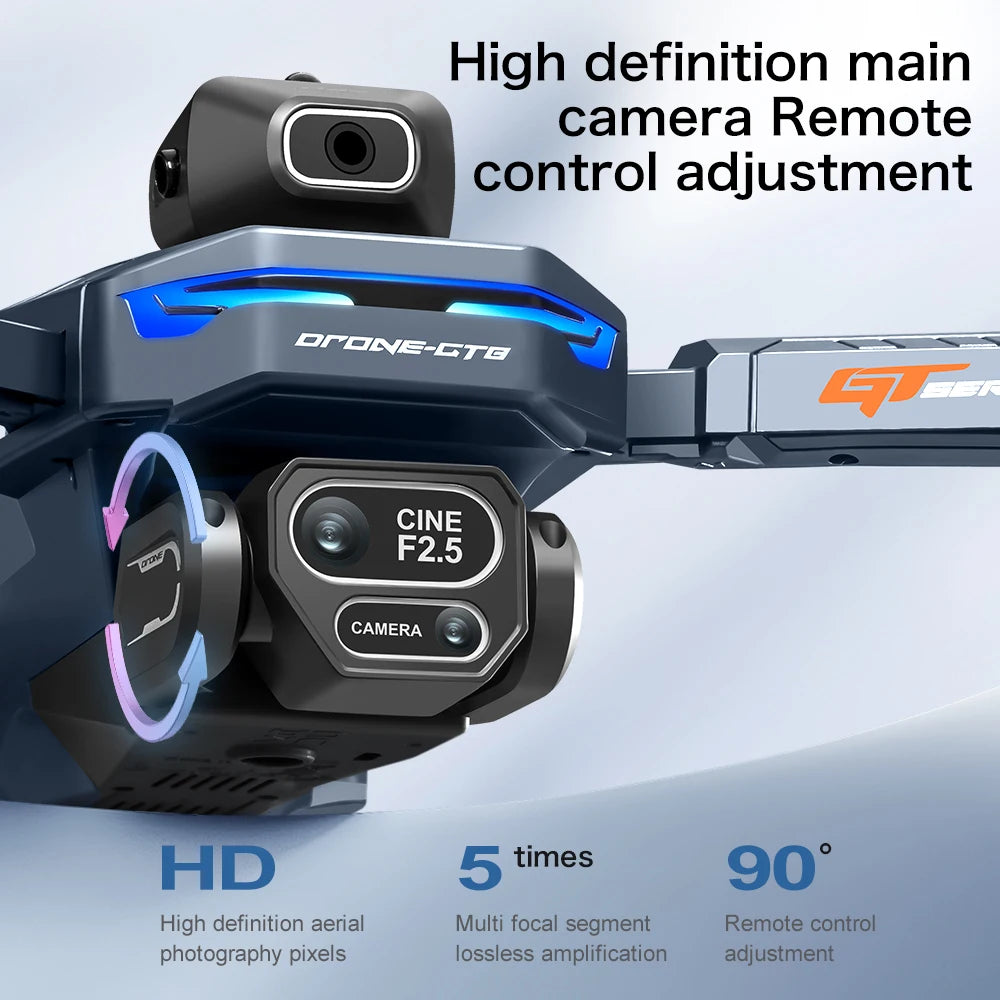 2026 GT8 Drone GPS 8K Professional 8K HD 360° Dual Cameras 5G WIFI Brushless Motors Obstacle Avoidance Foldable Quadcopter Toys