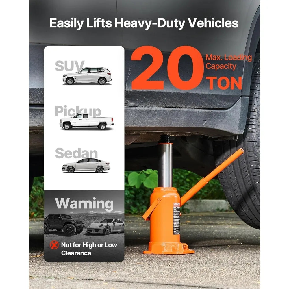 20 Ton Hydraulic Bottle Jack With Long Handle For Trucks