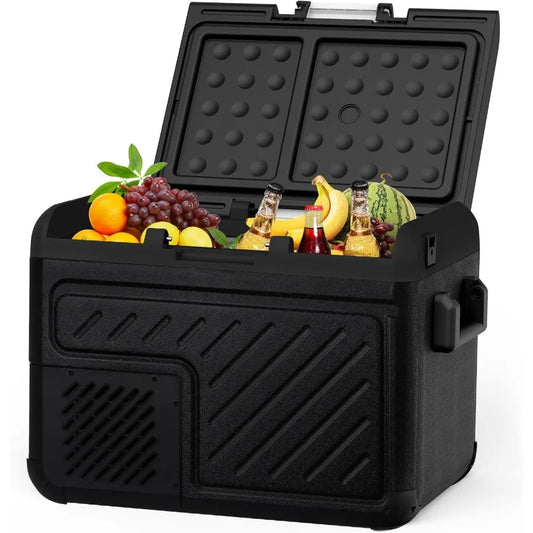 XMSJ 12V Portable Car Refrigerator Freezer 40 42QT UltraLongRangeTravelProKit PerformanceBoost