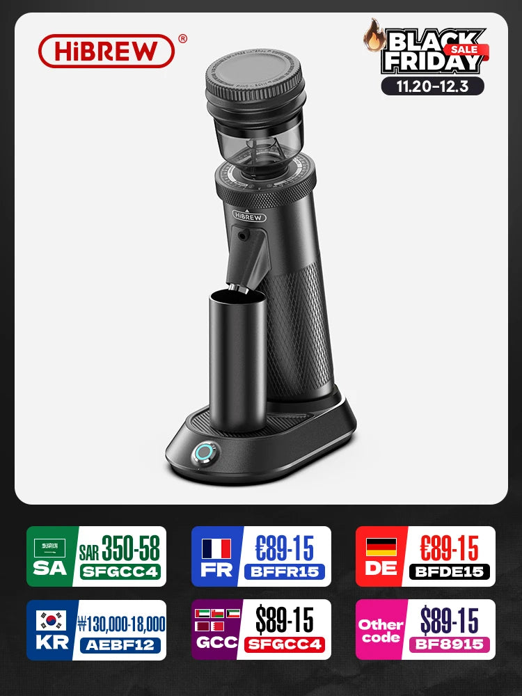 HiBREW G5 Conical Burr Electric Coffee Grinder For Espresso