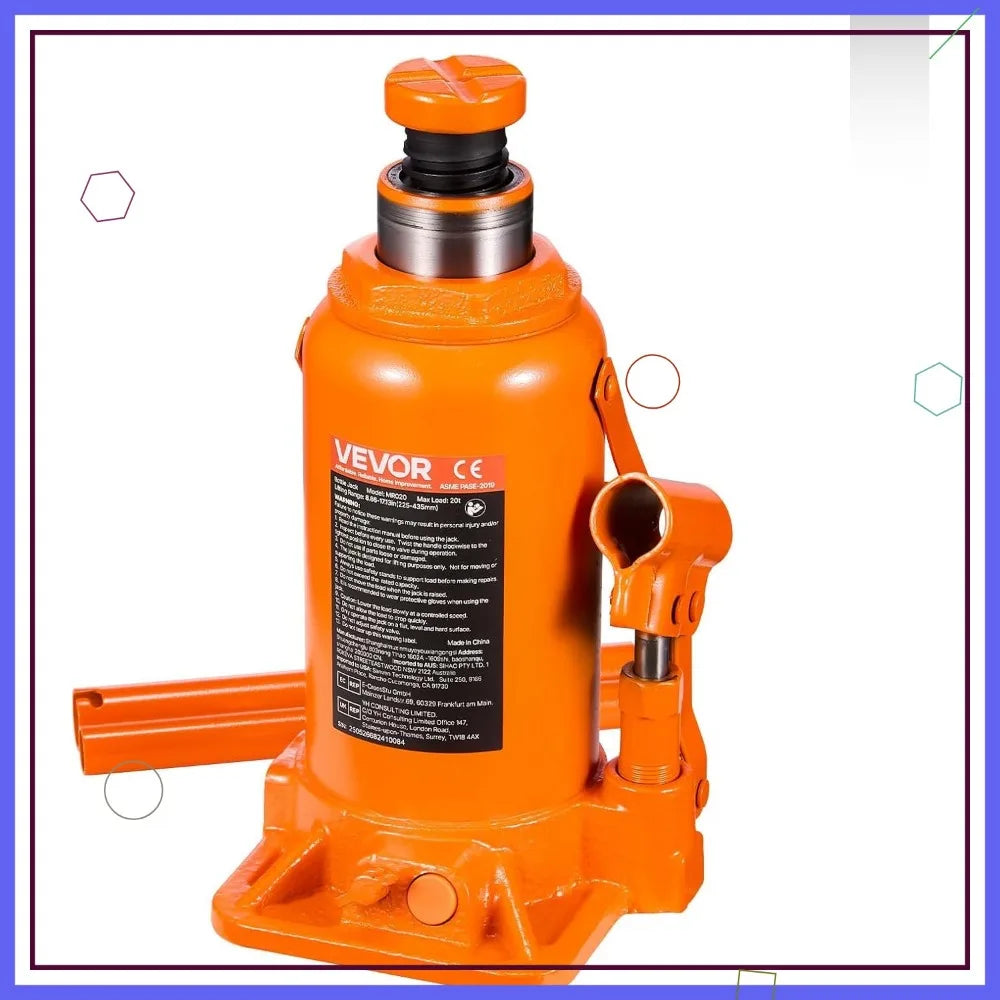 20 Ton Hydraulic Bottle Jack With Long Handle For Trucks