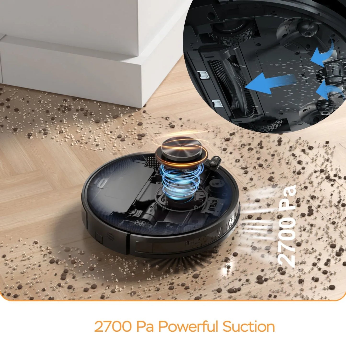 Geek Smart L7 Robot Vacuum Cleaner And Mop; LDS Navigation; Wi-Fi Connected APP; Selective Room Cleaning; MAX 2700 PA Suction; I