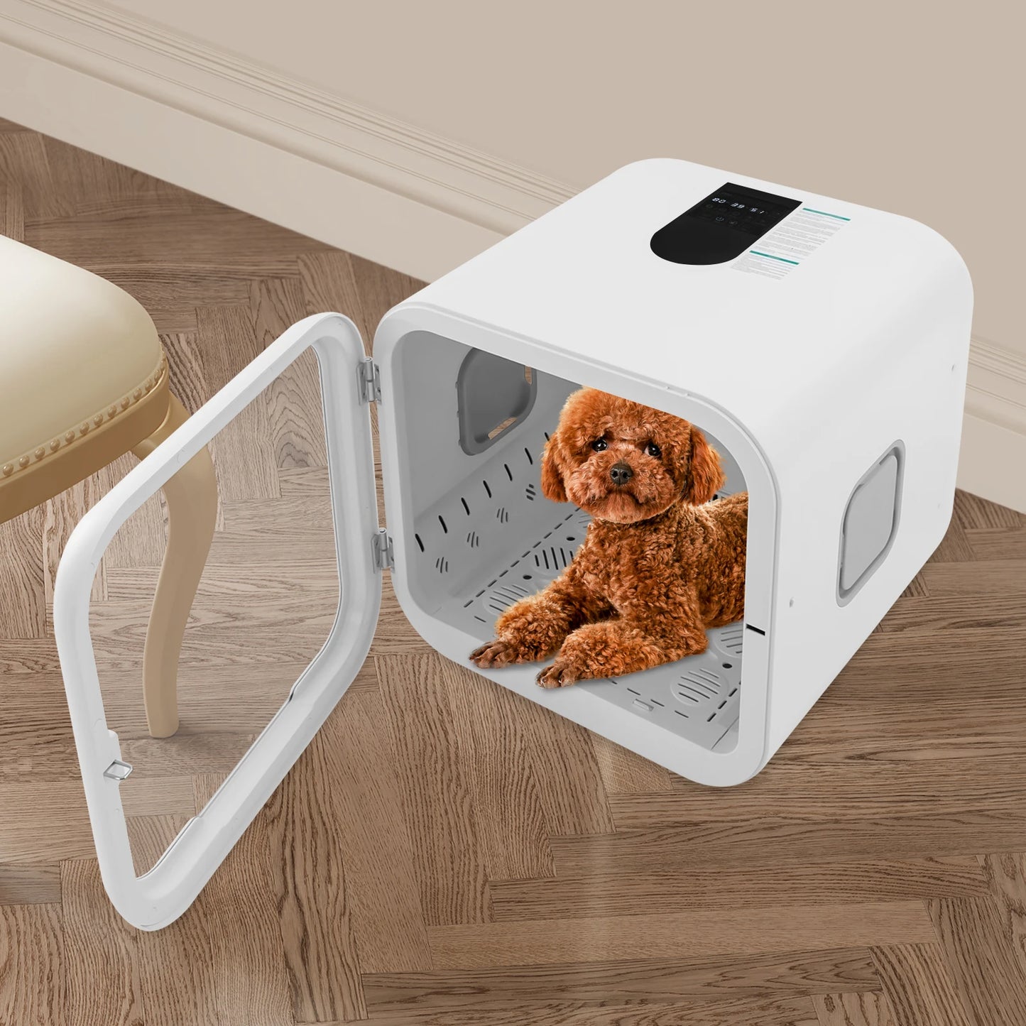 800W Pet Dryer Box Pet Grooming Hair Dryer Pet Force Dryer for Pet Hair Drying and Sanitizing Sterilization for 2-3 Cats
