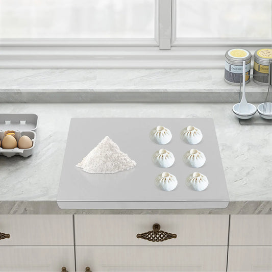 Bymaocar L-Shaped Stainless Steel Cutting Board Non-Sliding For Kitchen Prep