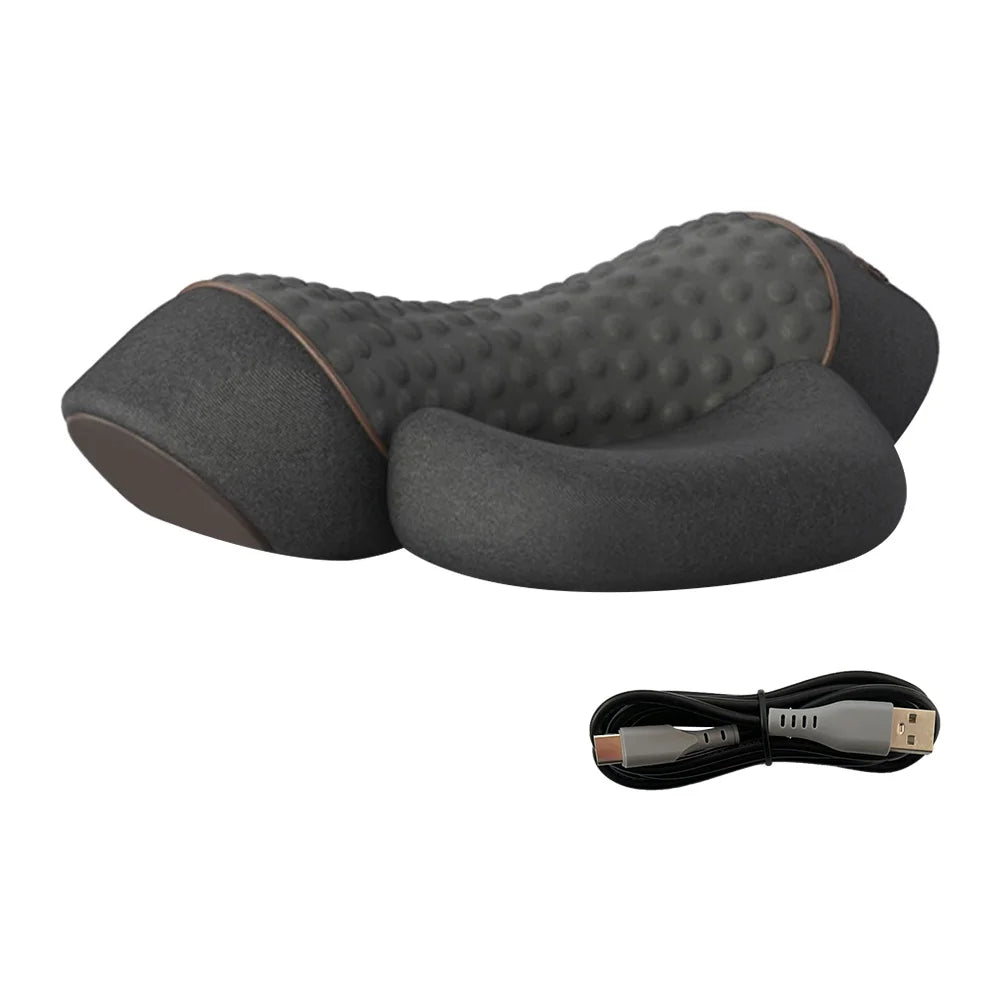 APWIKOGERE Electric Neck Massager Pillow With Heat And Vibration Ergonomic Memory Foam