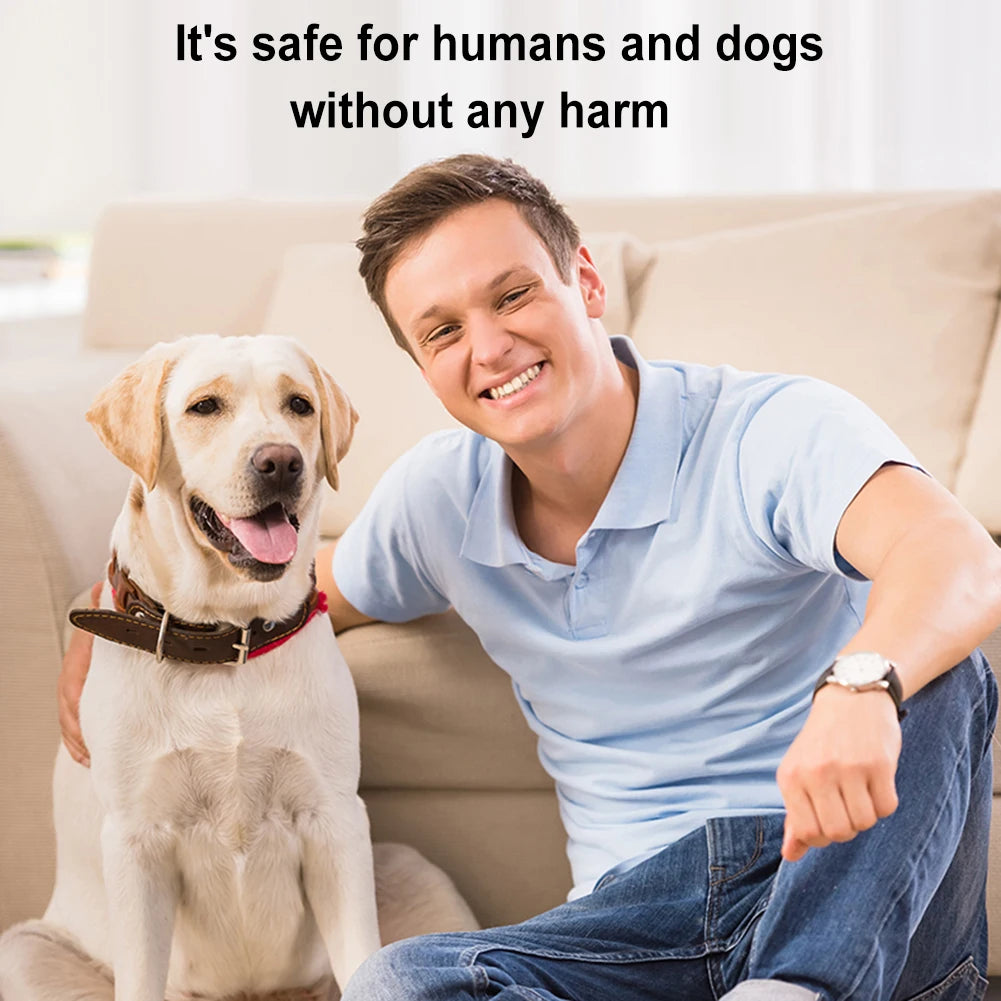 Ultrasonic Dog Bark Deterrent Device Long Range Rechargeable Pet Dog Repeller with LED Flashlight Correct Your Dogs Bad Behavior