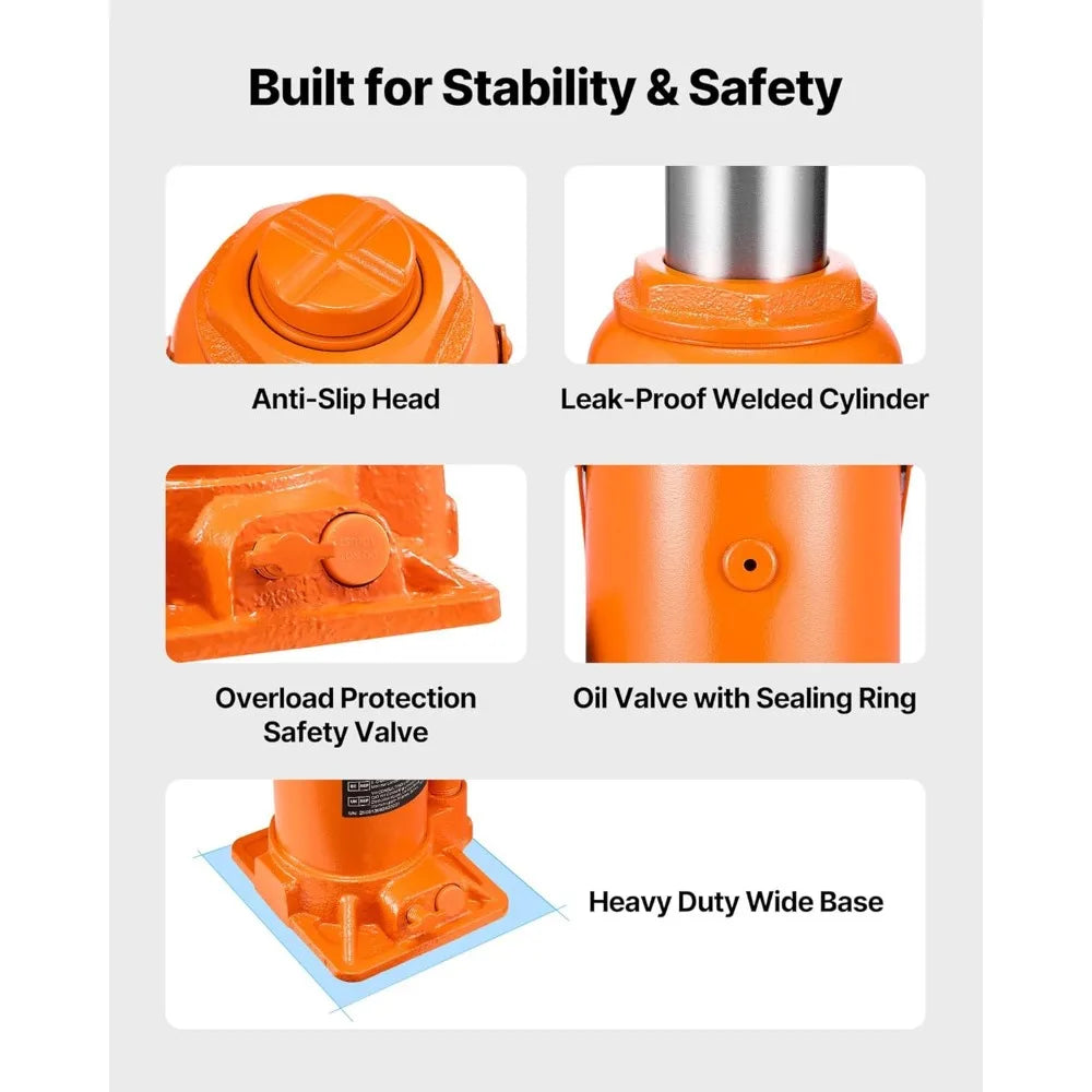 20 Ton Hydraulic Bottle Jack With Long Handle For Trucks