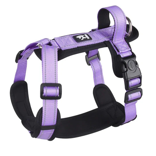 Anti Escape Dog Harness With Handle Reflective Nylon Vest