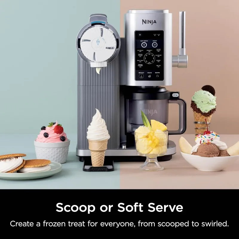Ninja Swirl by CREAMi Ice Cream and Soft Serve Maker, Sorbet, Milkshake, Frozen Yogurt, Low Calories Program & More, 13-in-1