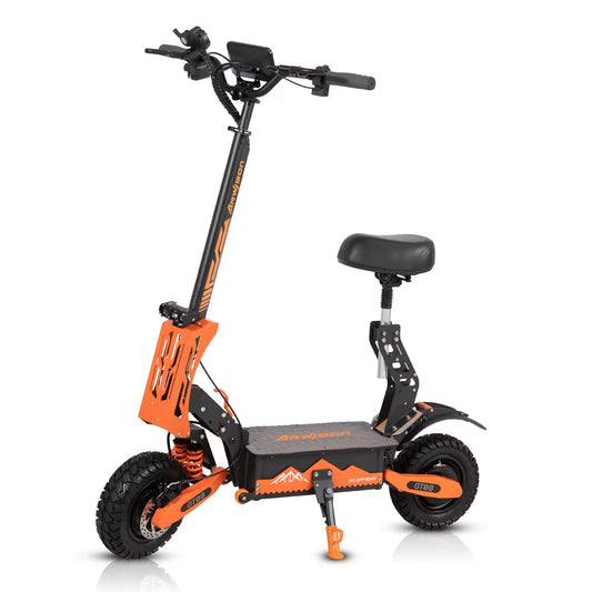 Arwibon5600W Dual Motor Electric Scooter TopSpeed46MPH 60V27Ah FoldableSeat OffRoad