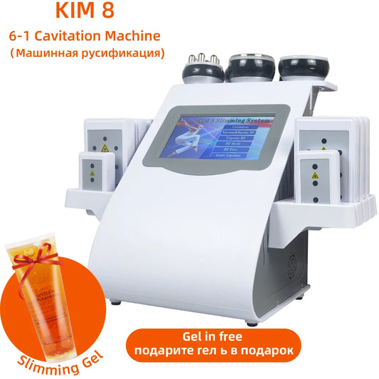 MISSHEARTH 6 In 1 40K Ultrasonic Cavitation Machine For Weight Loss Skin Tightening Vacuum Lipo Body Slimming