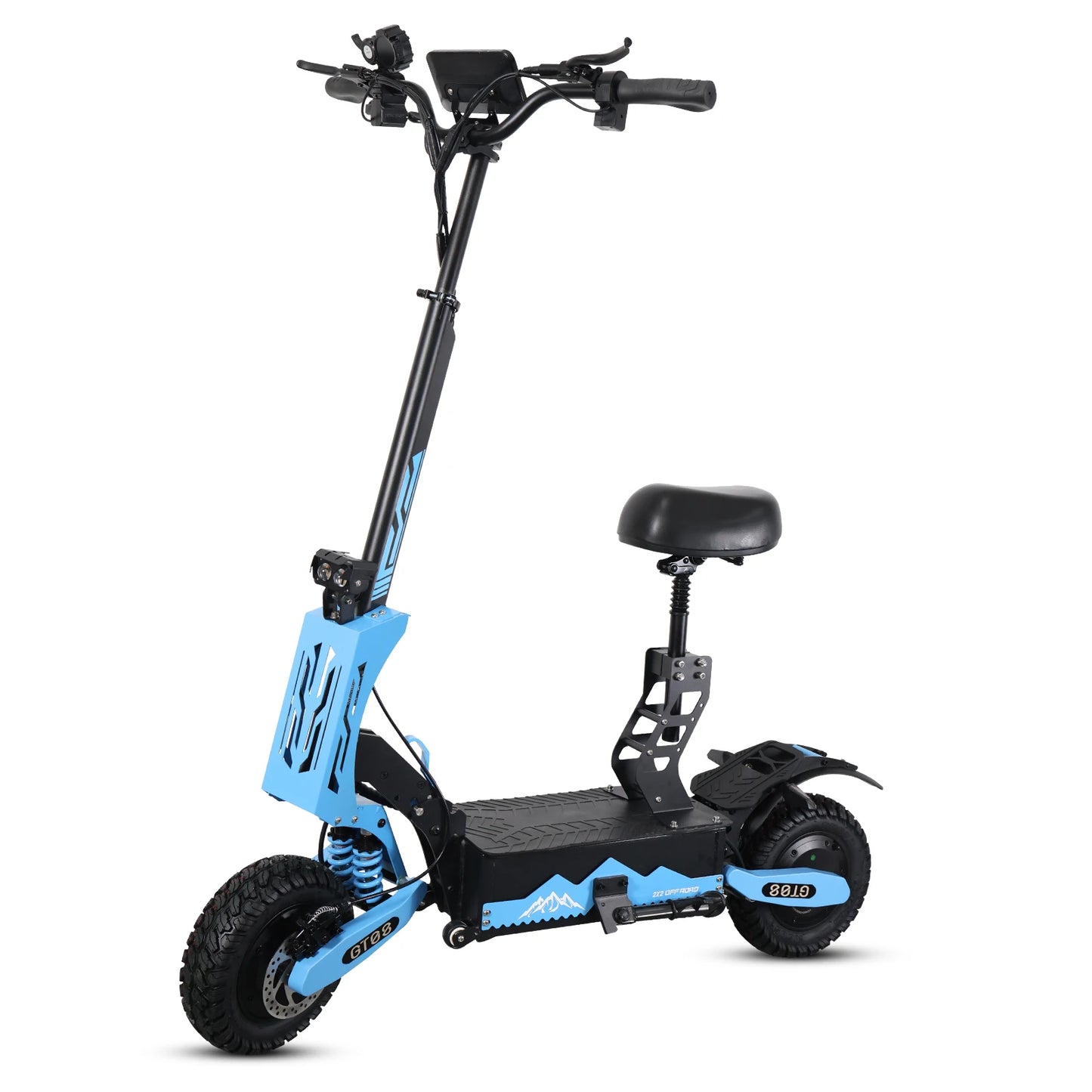 Arwibon5600W Dual Motor Electric Scooter TopSpeed46MPH 60V27Ah FoldableSeat OffRoad