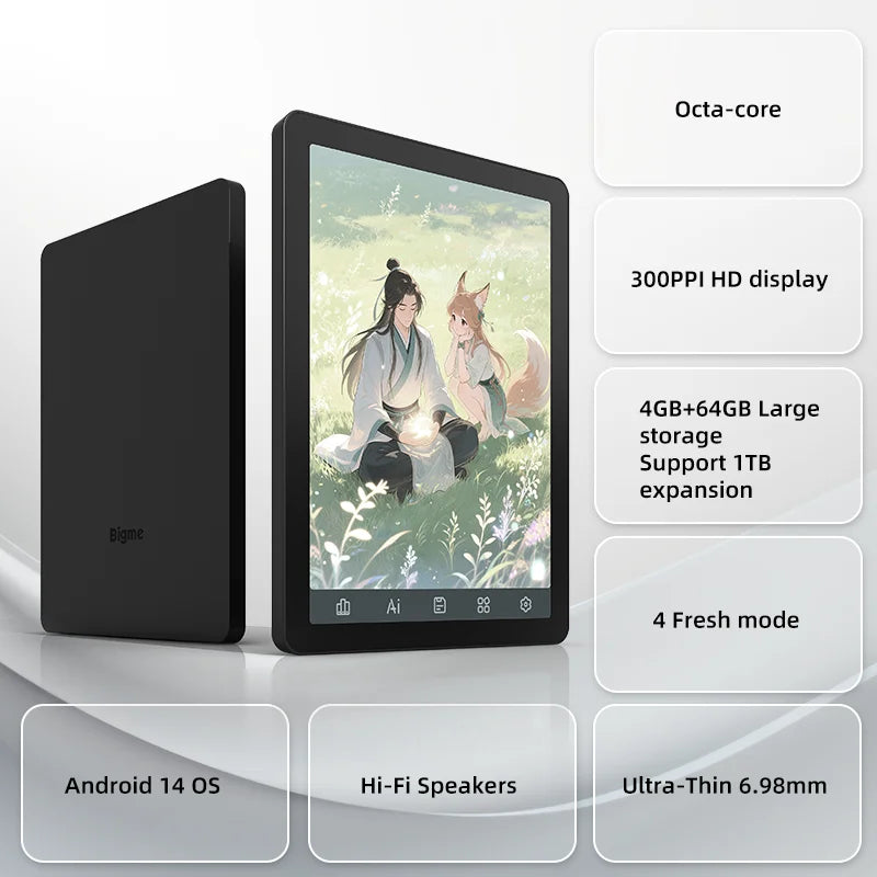 Bigme B6 Ereader Android 14 With Google Play Front Light