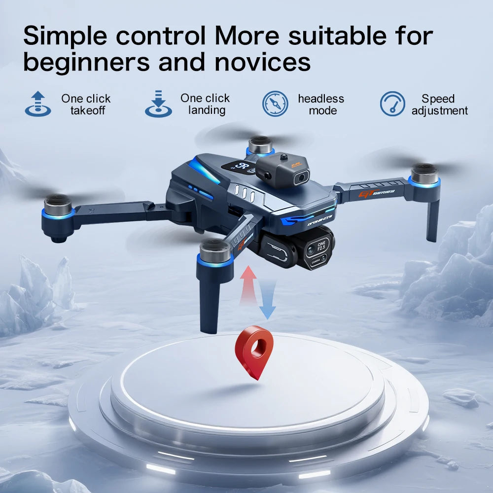 2026 GT8 Drone GPS 8K Professional 8K HD 360° Dual Cameras 5G WIFI Brushless Motors Obstacle Avoidance Foldable Quadcopter Toys