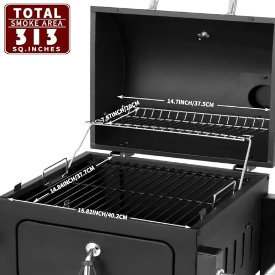 Portable Charcoal Grill Tabletop Outdoor Barbecue Smoker Small BBQ Grill for Outdoor Cooking Backyard Camping Picnics Beach by