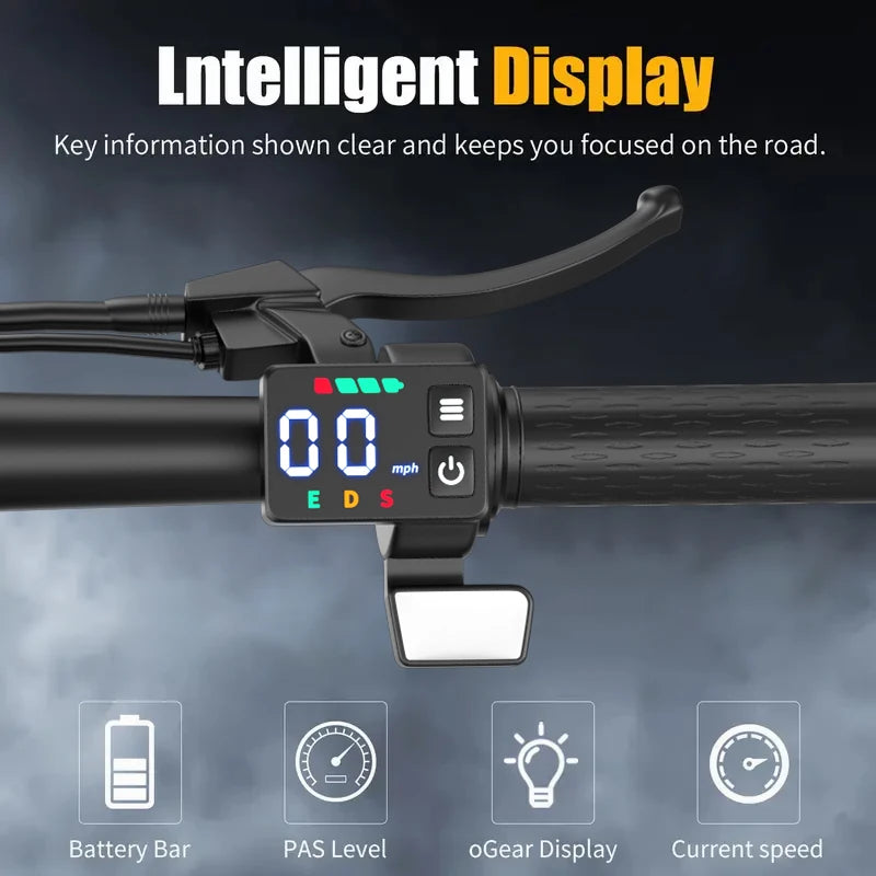 Folding electric scooter with trunk, 500W motor (peak 650W), 48V15AH, 20MPH, 24-32mile range,motorcycle for commuting travel