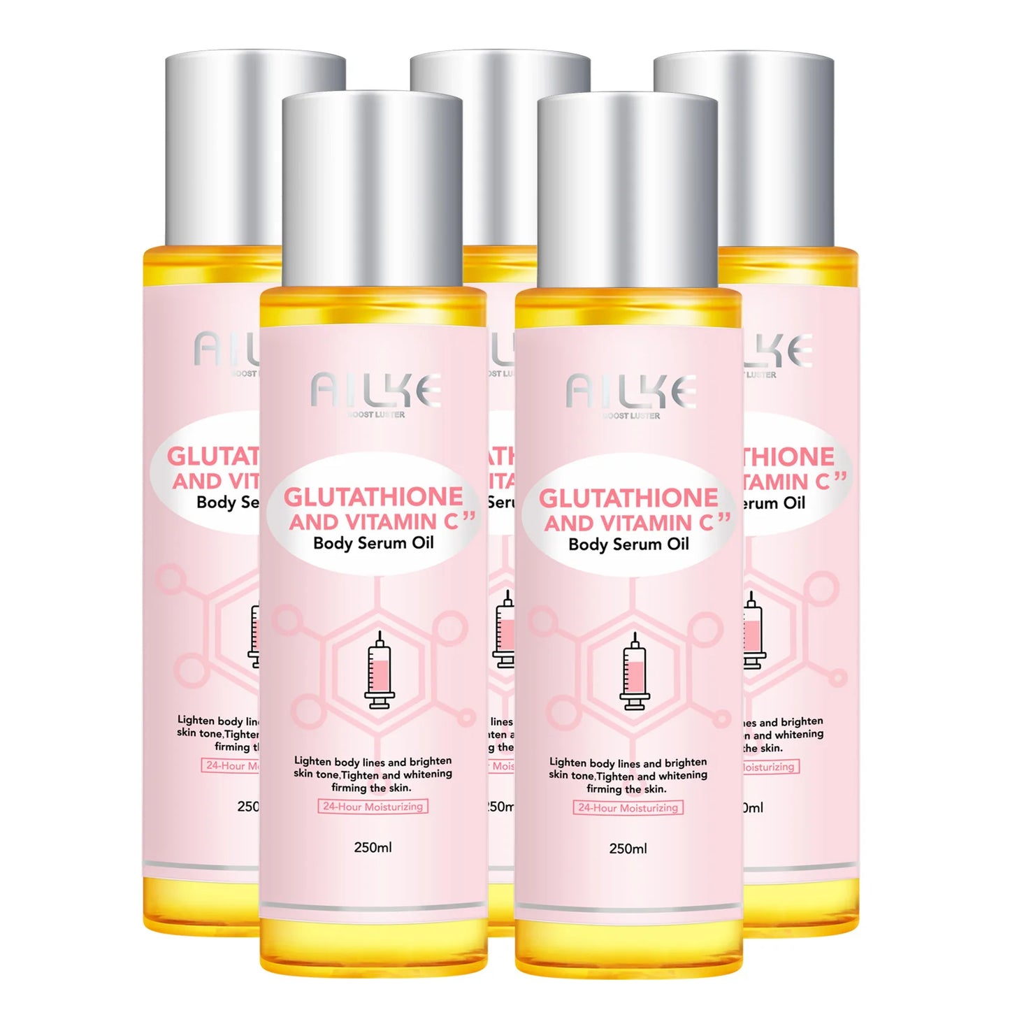 AILKE Vitamin C Moisturizing and Whitening Massage Essential Oil, Smooth Skin, Reduce Dark Spots, For All Skin Types, 250ml