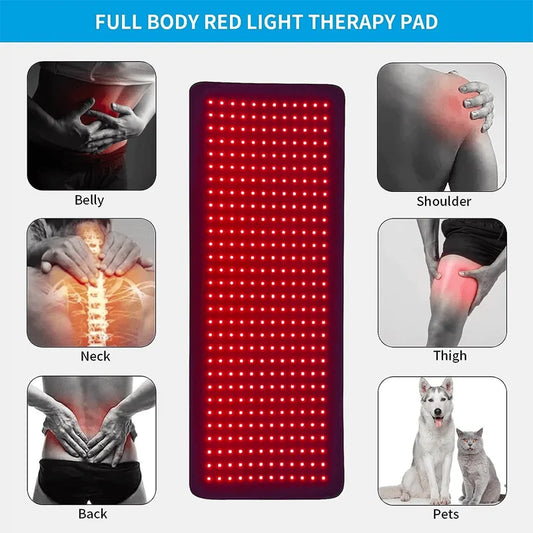 Electronic Red Light Therapy Pad Infrared LED Pain Relief For Back Belt And Joints