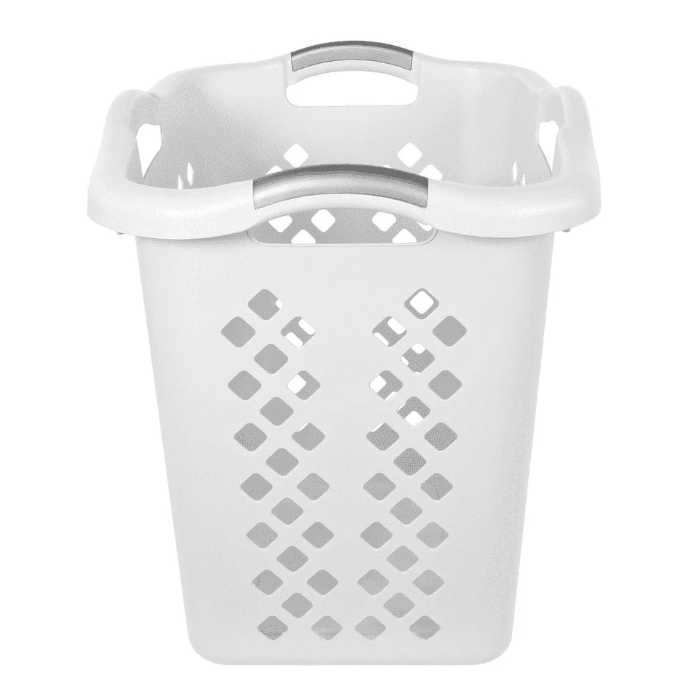 2 Bushel Plastic Laundry Basket Hamper with 4 Handles Breathable Ventilation Durable Versatile Laundry Toys Sports Equipment