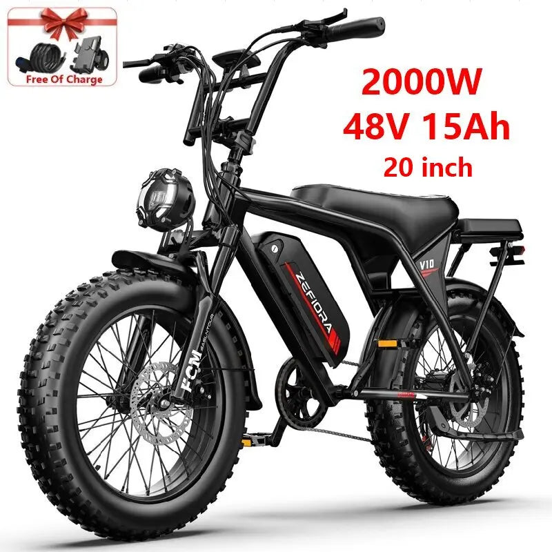 New 2000w Men\'s Electric Mountain Bike,20 26 Inch 30-50mph 30-60mile 48v 15a 17.5a 20a,for Two Wheel Electric Bicycle
