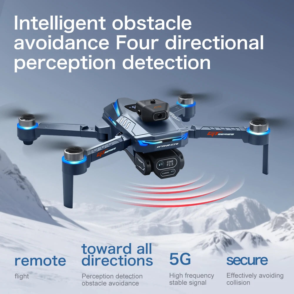 2026 GT8 Drone GPS 8K Professional 8K HD 360° Dual Cameras 5G WIFI Brushless Motors Obstacle Avoidance Foldable Quadcopter Toys