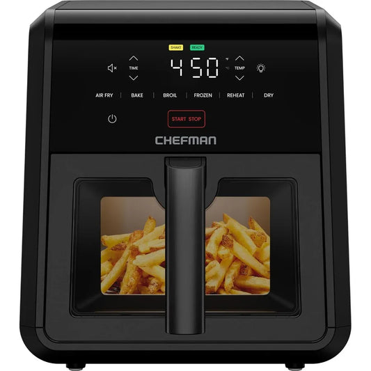 Air Fryer TurboFry 7Qt 6in1 HighPowered 450F Cooking for Crispier Results Compact SpaceSaving Design Air Fry Bake Broil Reheat